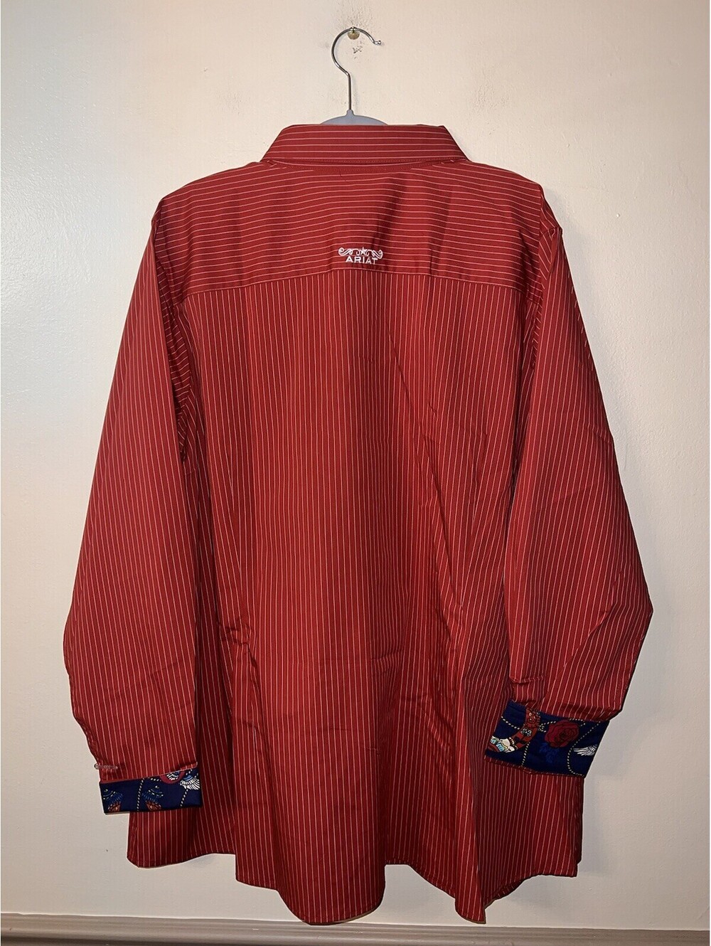 Ariat Women’s Kirby Stretch Shirt Bossa Nova White Pinstripe Flip Cuff Size 2XL - Picture 3 of 5
